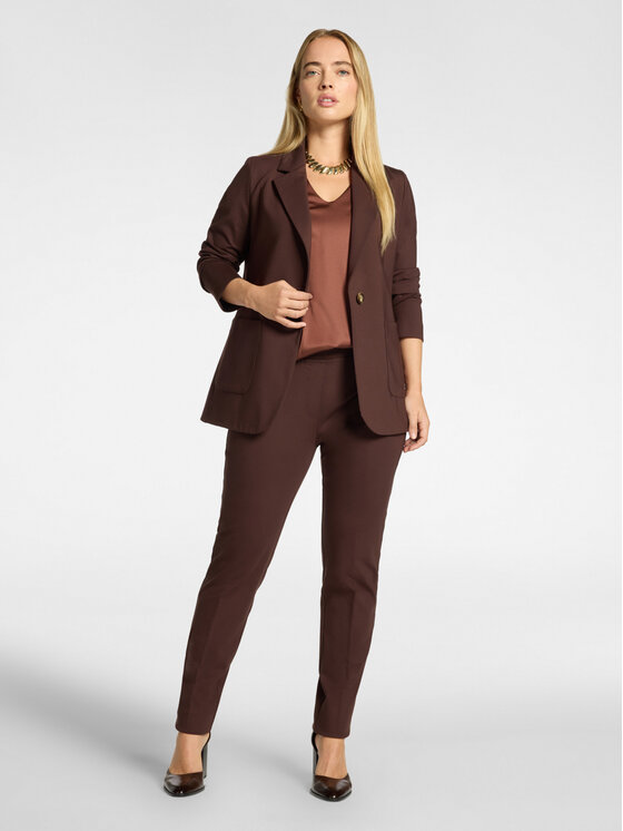 Elena Mirò Elena Mirò Marynarka R053P200152N058 Brązowy Regular Fit