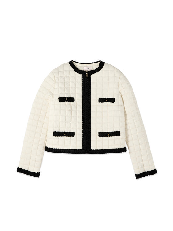 Oltre Oltre Kurtka puchowa F005R001485N011 Biały Boxy Fit