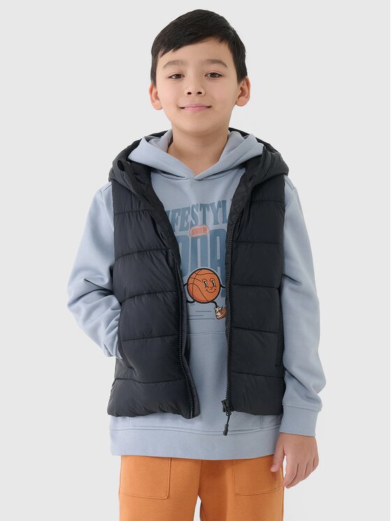 4F 4F Gilet 4FJWSS25TVJAM169-20S Nero Regular Fit