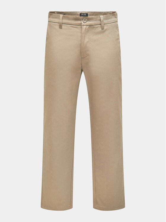Only & Sons Only & Sons Spodnie materiałowe Edge-Ed 22024468 Beżowy Loose Fit