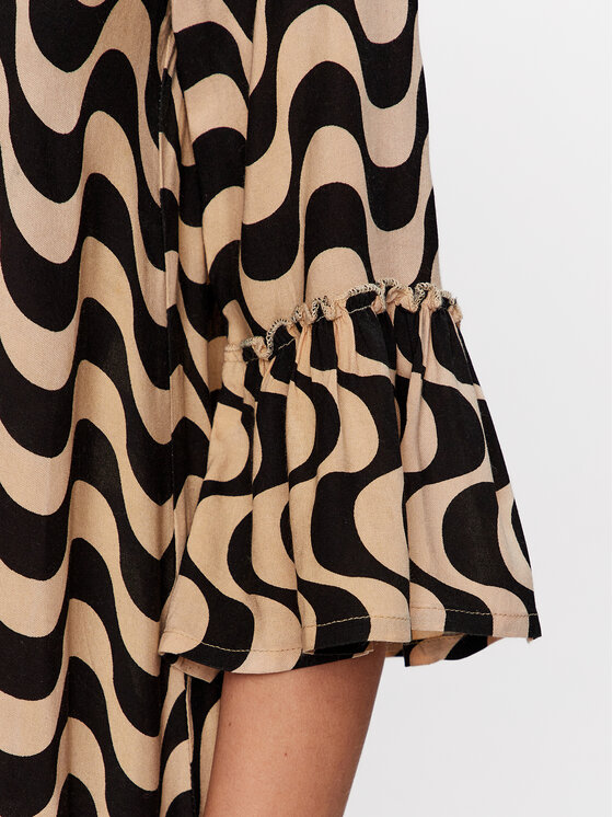 Iconique Iconique Poletna obleka IC23 115 Bež Regular Fit