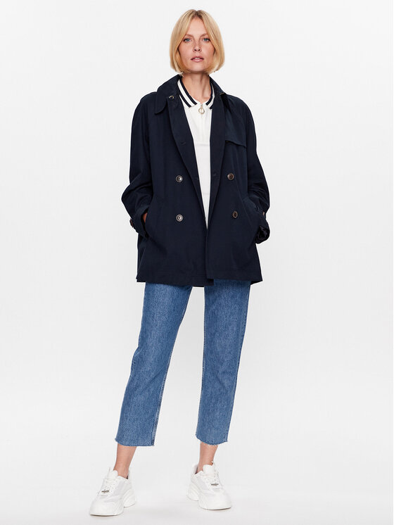 Tommy Hilfiger Tommy Hilfiger Kabát pro přechodné období WW0WW38943 Tmavomodrá Regular Fit