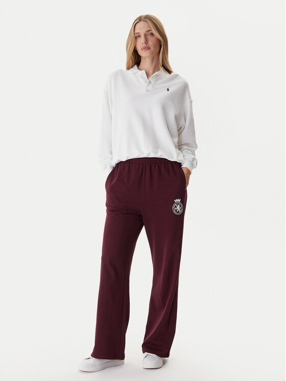 Tommy Hilfiger Tommy Hilfiger Παντελόνι φόρμας UW0UW06081 Μπορντό Wide Leg