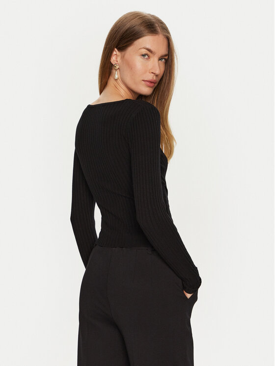 ViCOLO ViCOLO Džemper 22099S Crna Slim Fit