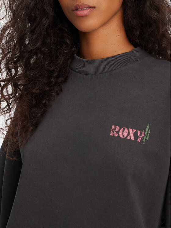 Roxy Roxy Mikina ERJFT04997 Čierna Relaxed Fit