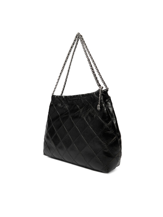Tory Burch Tory Burch Torebka Fleming Soft Distressed Hobo Bag 165170 Czarny