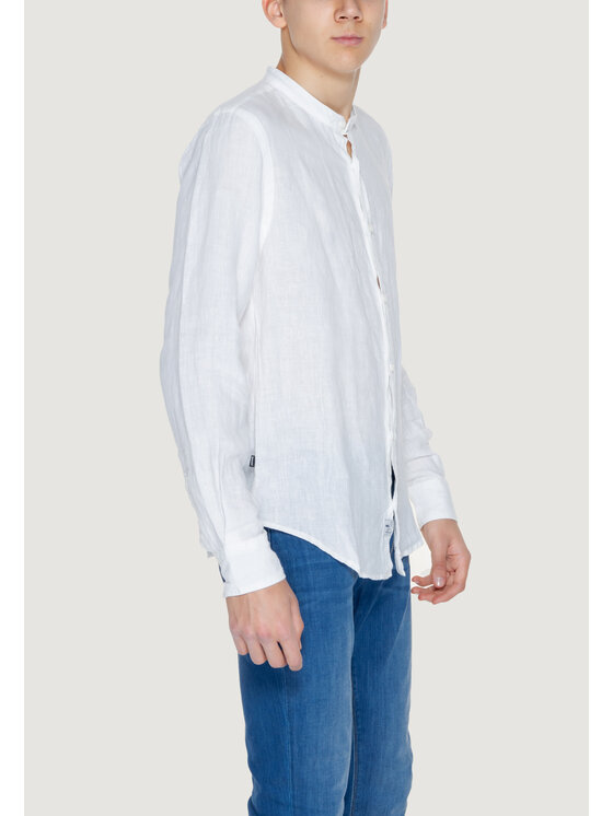 Blauer Blauer Camicia 24SBLUS01031 Bianco Long Fit