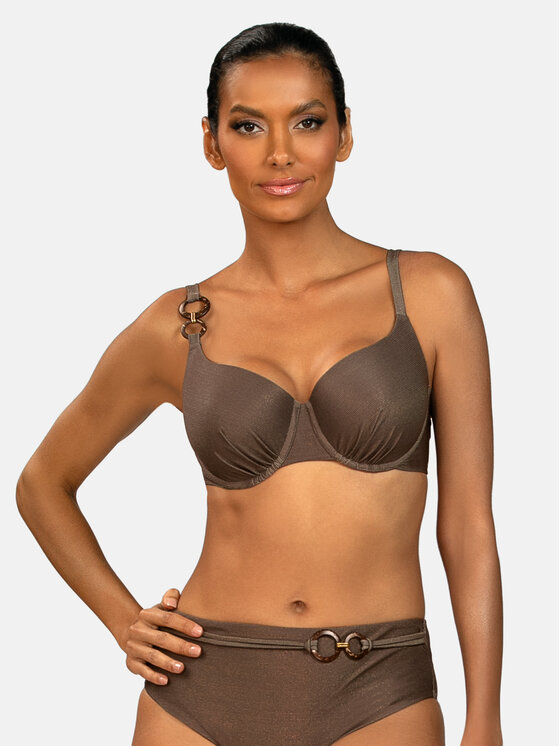 Feba Feba Bikini pezzo sopra FG10 Marrone