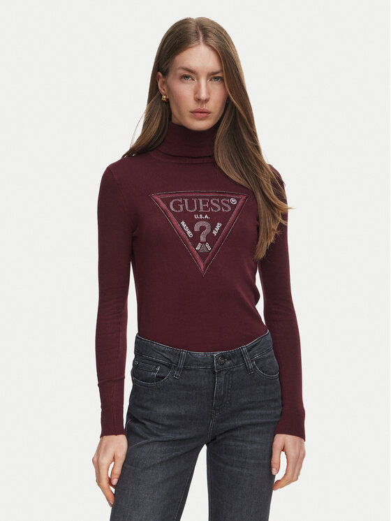 Guess Guess Golf W6BR54 Z1455 Bordowy Regular Fit