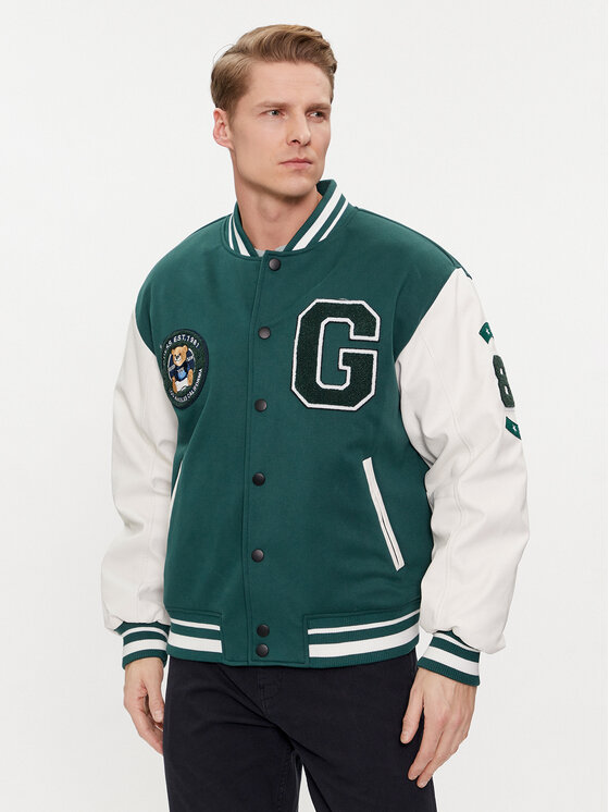 Guess Guess Bomber-jakk Bear Varsity J M4RL44 KCD20 Roheline Regular Fit