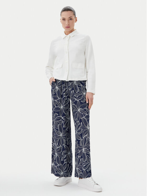 Olsen Olsen Spodnie materiałowe 14002153 Granatowy Relaxed Fit