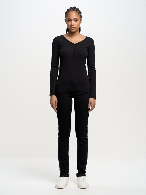 BIG STAR BIG STAR Bluzka nathalie_906 Czarny Slim Fit