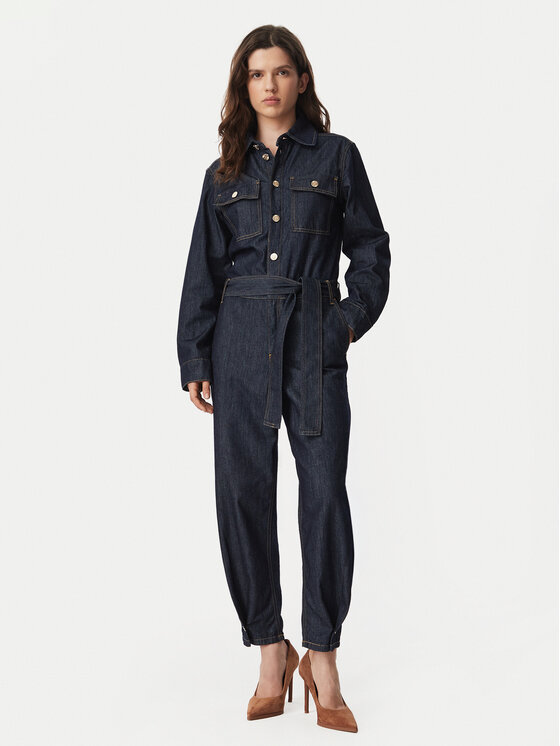 Liu Jo Salopetă UF6194 D0268 Bleumarin Regular Fit