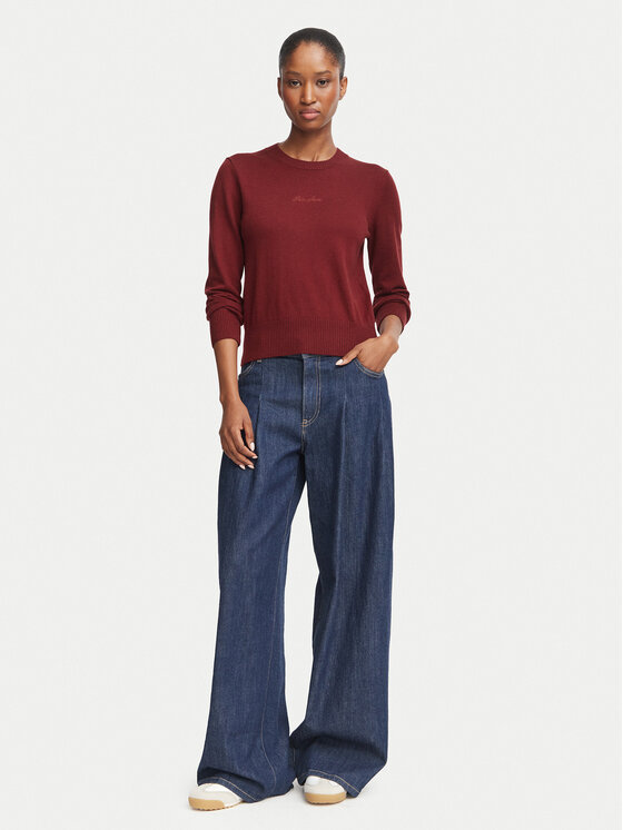 Guess Jeans Guess Jeans Sweter W6BR01 Z1244 Bordowy Regular Fit