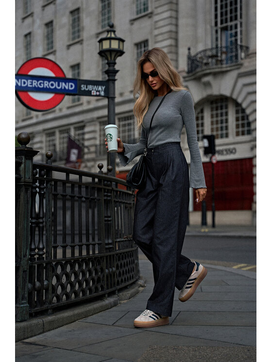 Made of Emotion Made of Emotion Pantaloni da donna M799 Grigio Active Fit