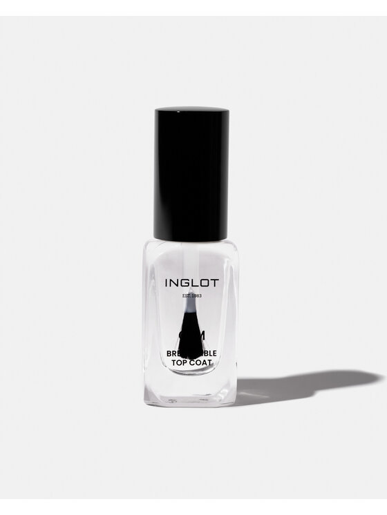 INGLOT INGLOT O2M „Oddychający” utrwalający Lakier do paznokci Bezbarwny