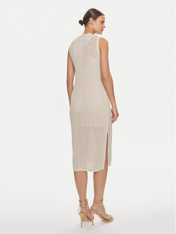 Marella Marella Sukienka dzianinowa Lisetta 2413621015 Beżowy Regular Fit