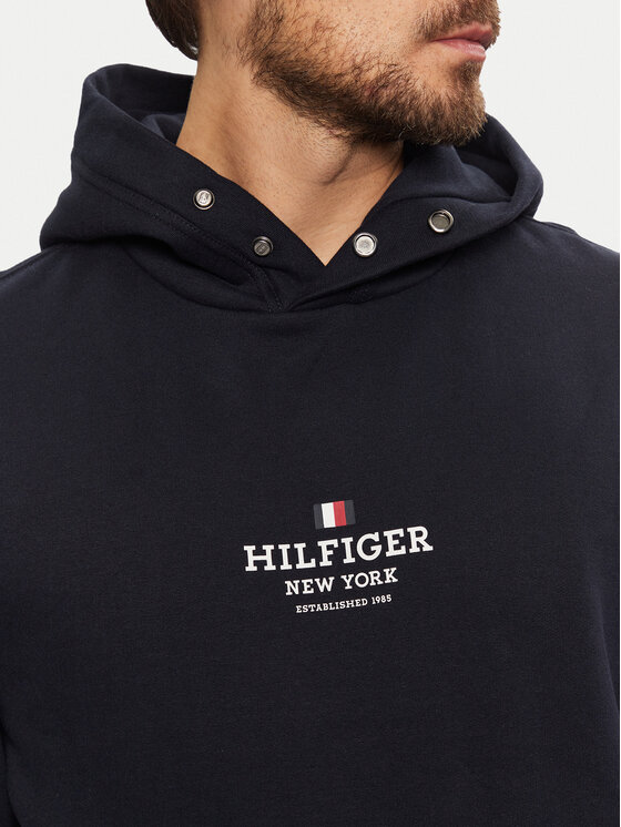 Tommy Hilfiger Tommy Hilfiger Bluza MW0MW39050 Granatowy Regular Fit