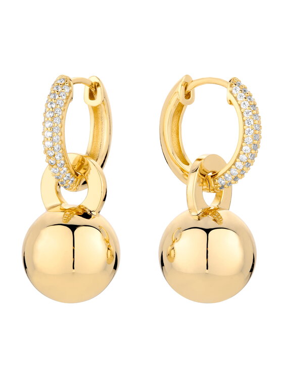 Kolczyki Alicja&Maria Jewellery, Żółte złocenie, Sphere