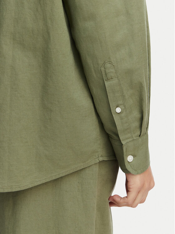 Tommy Jeans Tommy Jeans Košulja DW0DW22209 Zelena Relaxed Fit