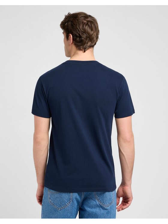 Lee Lee T-Shirt ULTIMATE POCKET TEE Niebieski Slim Fit