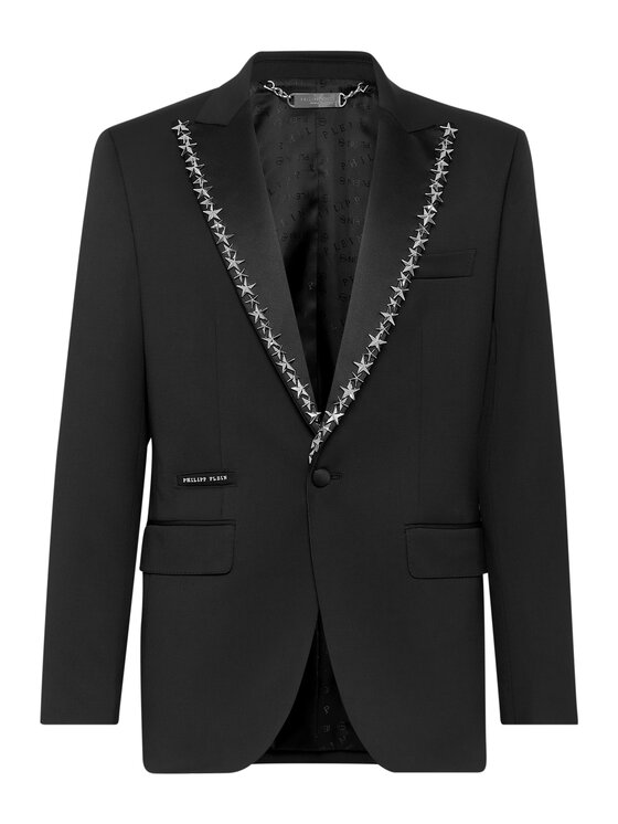 PHILIPP PLEIN PHILIPP PLEIN Marynarka 4391 Czarny Regular Fit