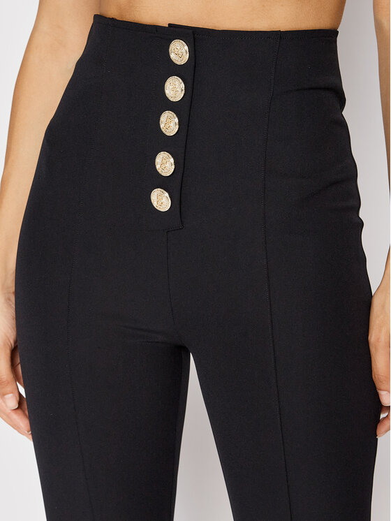 Pantaloni di tessuto P_S00570 Nero Slim Fit