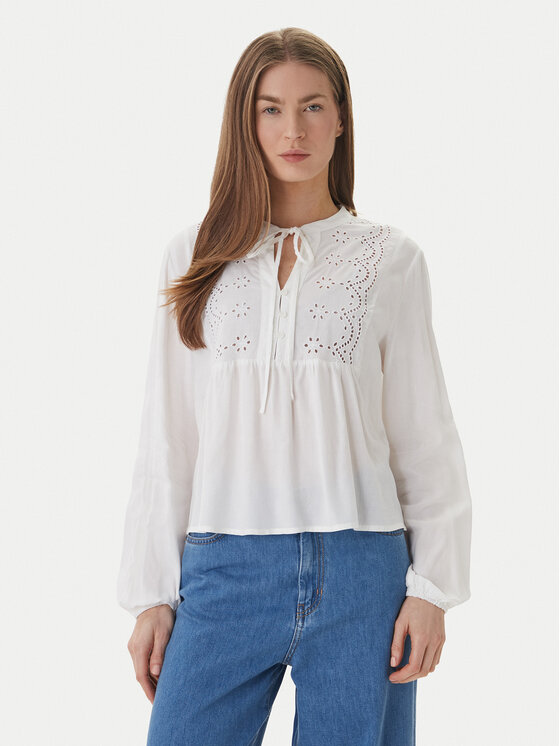 ONLY Bluză Lennyo 15366732 Alb Regular Fit