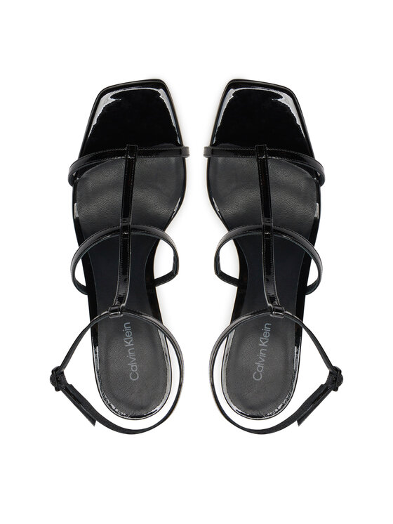 Calvin Klein Calvin Klein Sandały Heel Gladi Sandal 90 Pat HW0HW02312 Czarny