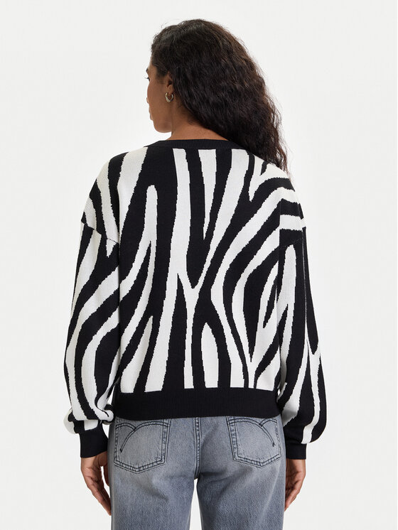 Vero Moda Vero Moda Πουλόβερ Siljeanimal 10330808 Λευκό Regular Fit