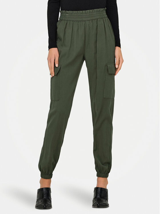 ONLY Jogger nohavice Aris 15245364 Zelená Relaxed Fit