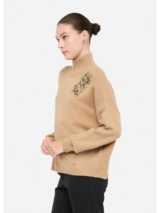 Liu Jo Liu Jo Maglione MF5059MS009L9007 Beige Regular Fit