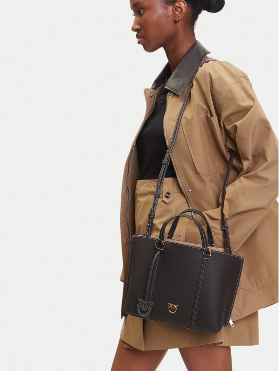 PINKO PINKO Handtasche Carrie Shopper Classic AI 24-25 PLTT 102833 Braun