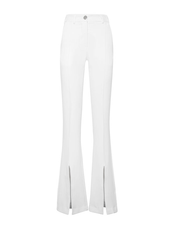 PHILIPP PLEIN PHILIPP PLEIN Spodnie materiałowe 3265 Biały Regular Fit