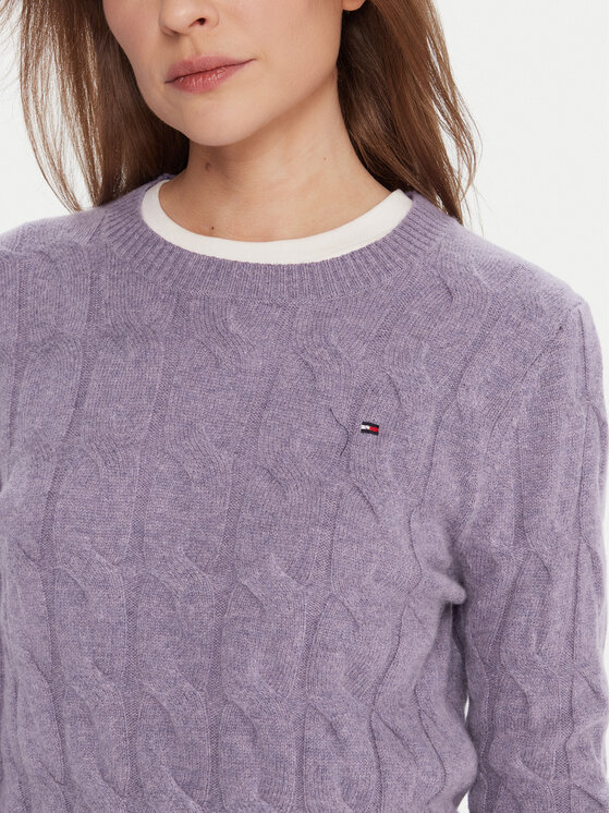 Tommy Hilfiger Tommy Hilfiger Kampsun WW0WW43586 Lilla Regular Fit