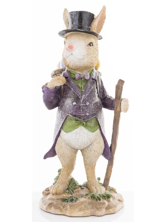 MIAhome MIAhome Figurka Królik wędrowiec 23x10x12 cm VAGABONDO Kolorowy