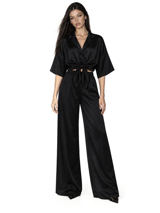 Agatha Studio Agatha Studio Komplet bluzka i spodnie A26ZS-KC-K03 Czarny Regular Fit