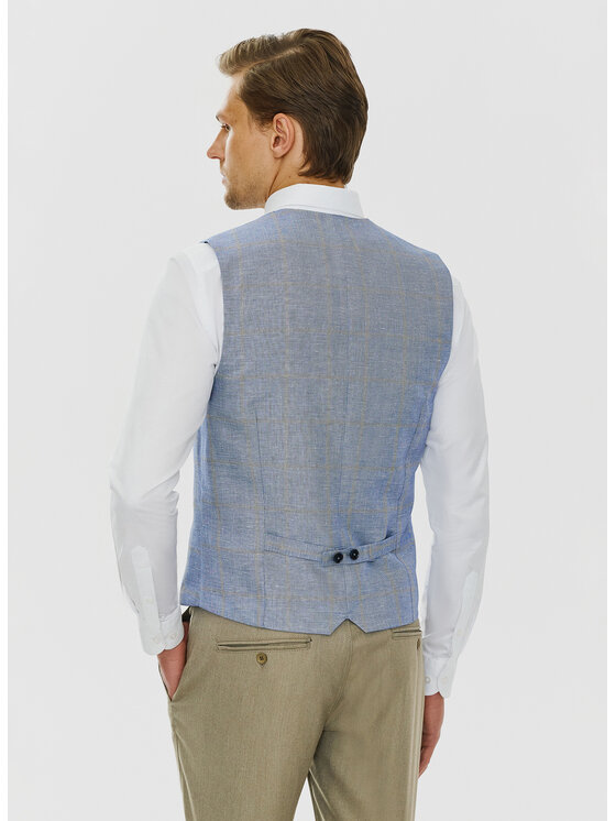 Pako Lorente Pako Lorente Kamizelka P24SF-8X-004 Niebieski Slim Fit