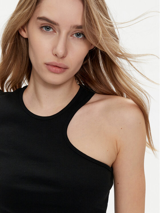 REPLAY Replay Трикотажна сукня W9074.000.23587 Чорний Slim Fit