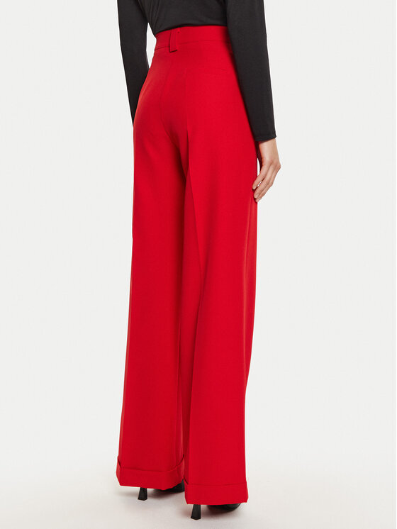 Maryley Maryley Medžiaginės kelnės 24IB563/43MA Raudona Regular Fit