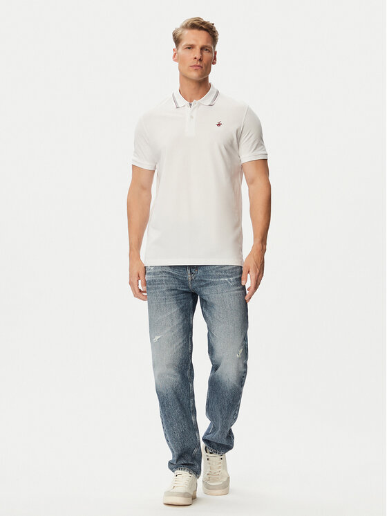 Beverly Hills Polo Club Beverly Hills Polo Club Polo majica P-SS26M-P450111 Bela Regular Fit