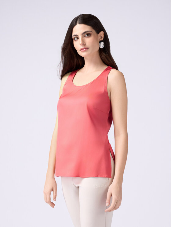 Oltre Oltre Bluzka 2451J000675N022 Czerwony Regular Fit