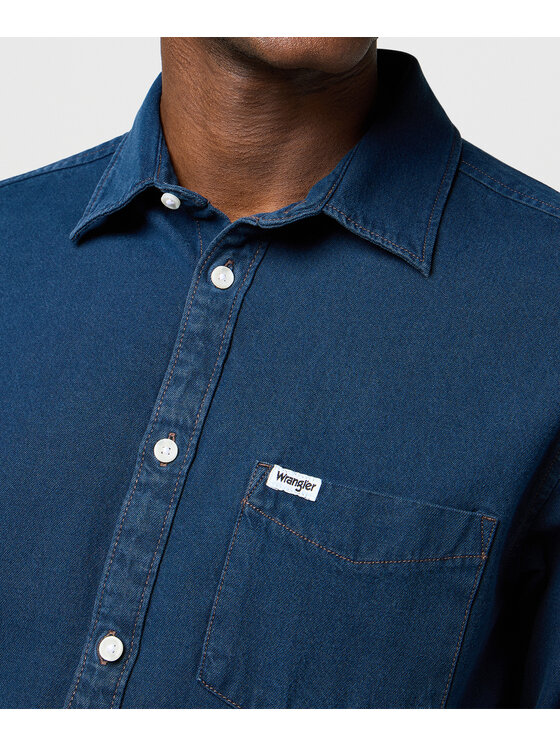 Wrangler Wrangler Koszula 112371548 Granatowy Regular Fit