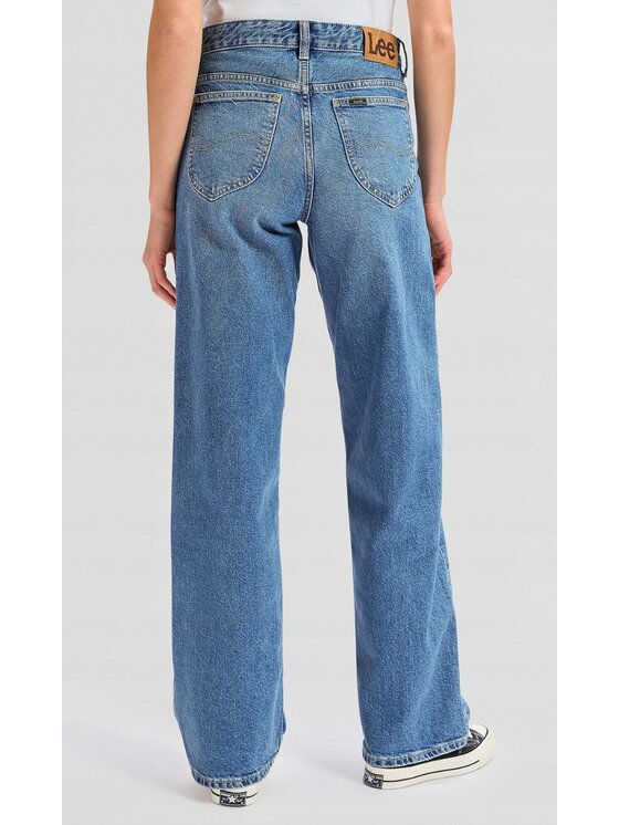 Lee Lee Jeansy Rider Loose Niebieski Loose Fit