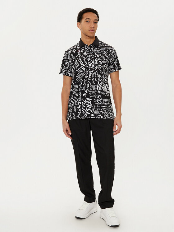 Versace Jeans Couture Versace Jeans Couture Polo 78GAG6R0 Czarny Regular Fit