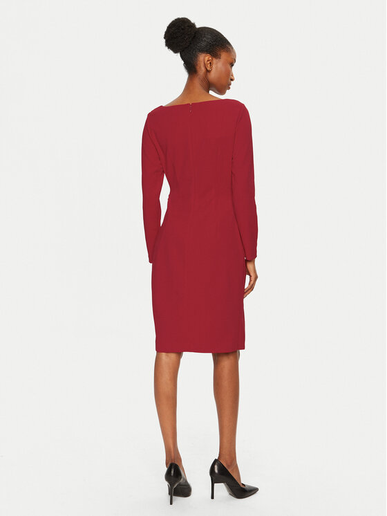 DKNY DKNY Koktel haljina DD4H1242 Crvena Slim Fit