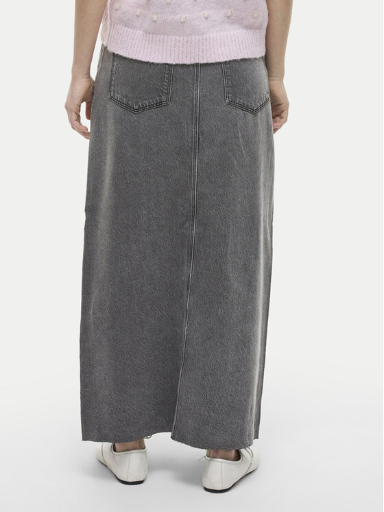 Vila Vila Jeans krilo Kiki 14104371 Siva Regular Fit