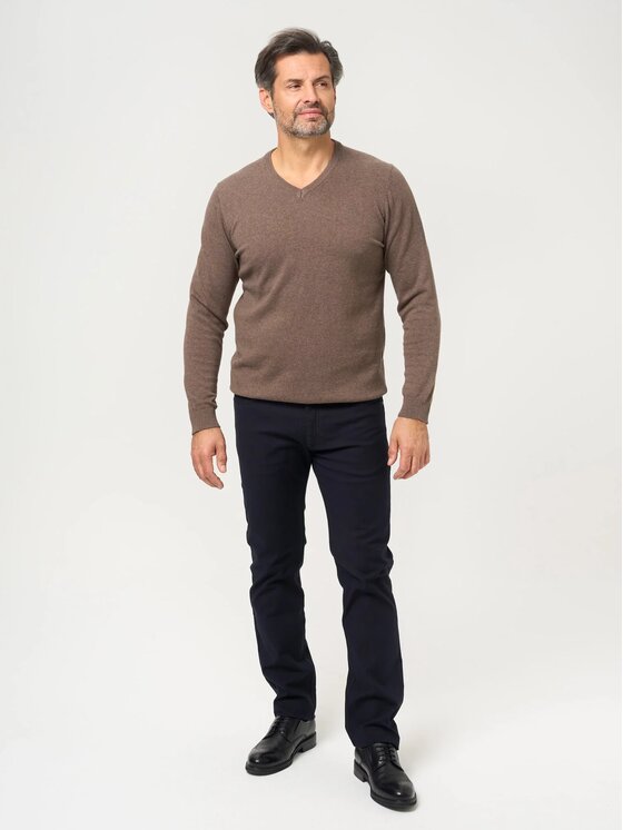 Willsoor Willsoor Sweter 71434 Brązowy Regular Fit