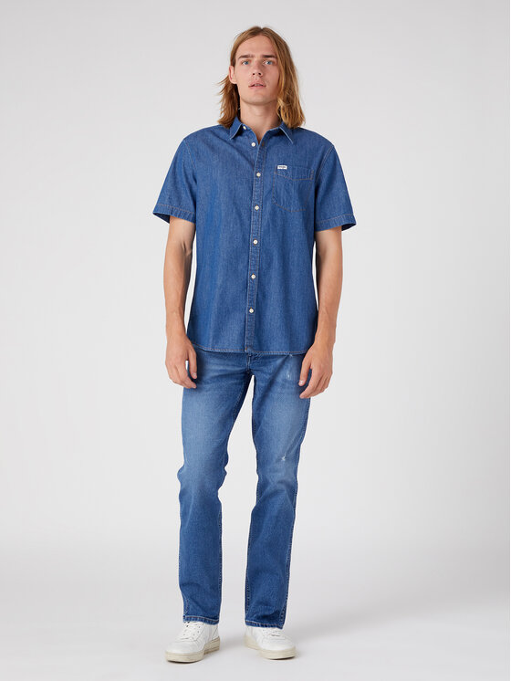 Wrangler Wrangler Jeansy Greensboro W15QYLZ91 112330708 Niebieski Straight Leg
