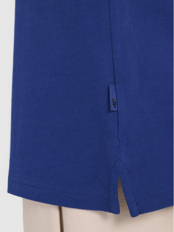4F 4F Polo MIDSHOP TEXTILE Granatowy Regular Fit